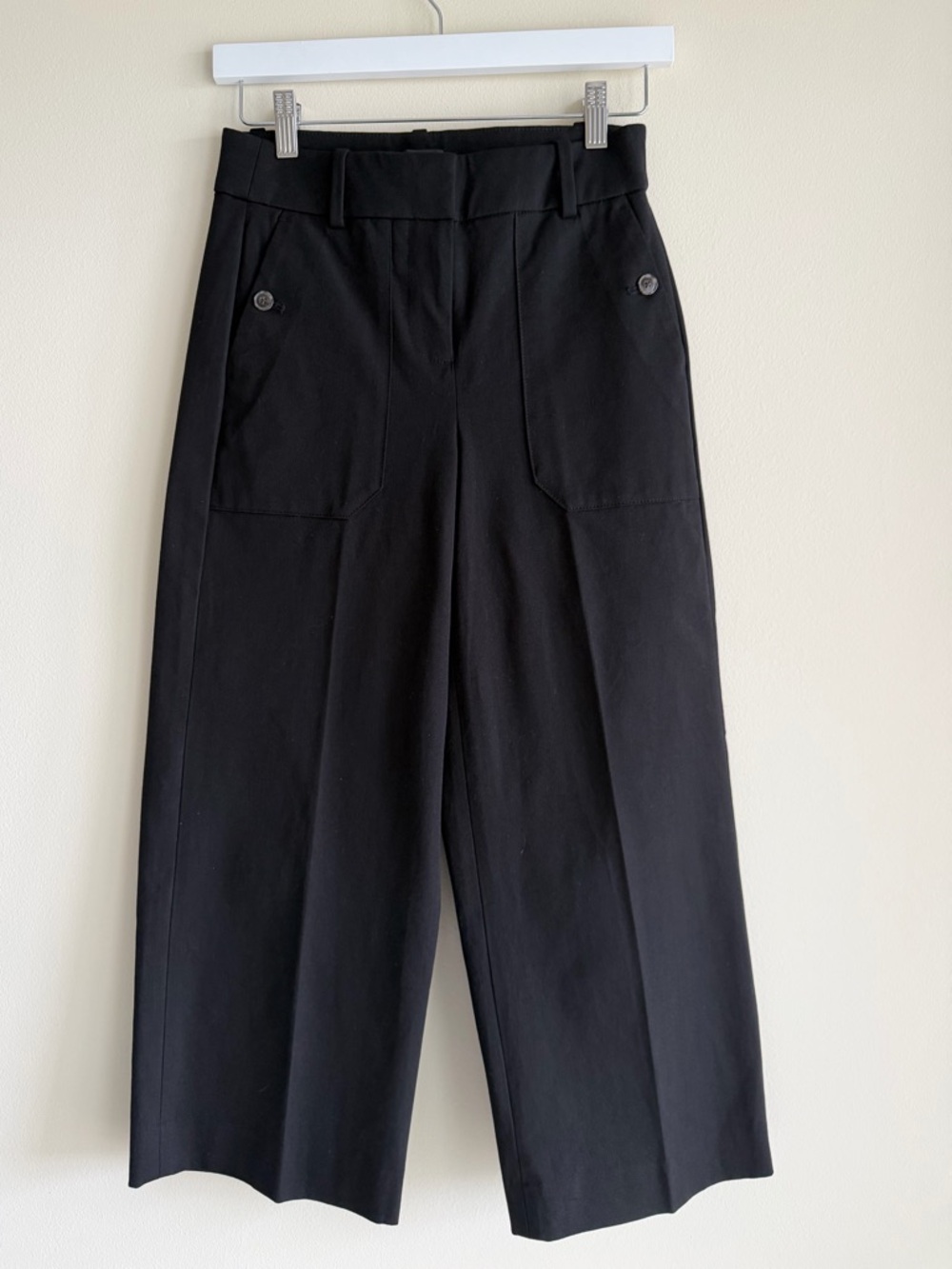 J.Crew Sydney Wide Leg Crop Pants Black 2P Petite High Rise Stretch NWT Womens - Picture 4 of 13